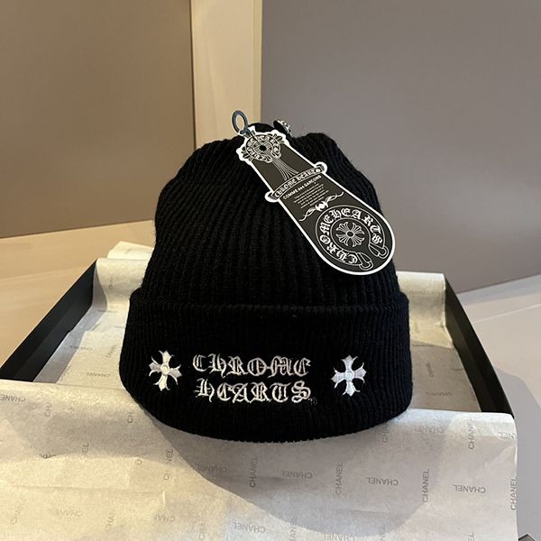 セレブ多数愛用 クロムハーツ★Logo Beanie ロゴ ビーニー ワッチキャップ 偽物 Kul06368